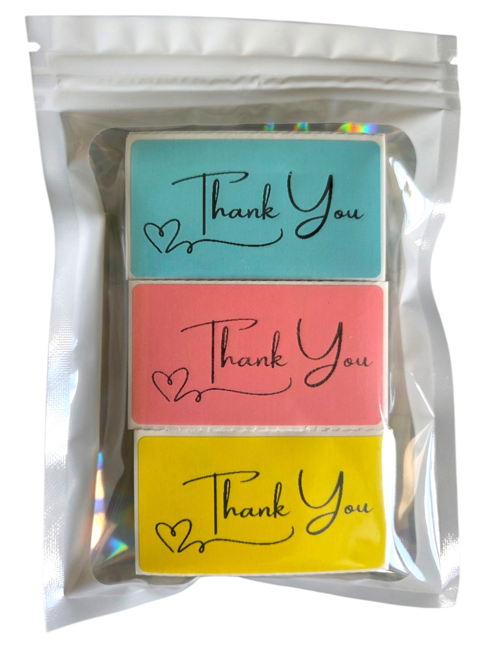 200 Thank You Stickers, Rectangle 2.25"x1.75", Multicolor Small Business - Picture 5 of 7